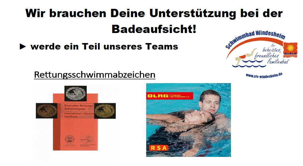 Unterstützung Badeaufsicht